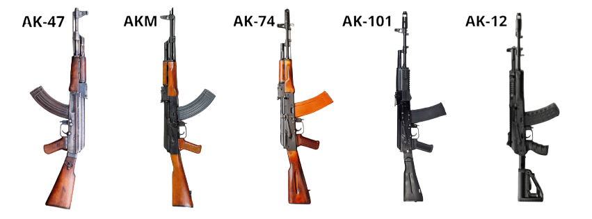 Vývojová linie pušek AK – AK-47, AKM, AK-74, AK-12