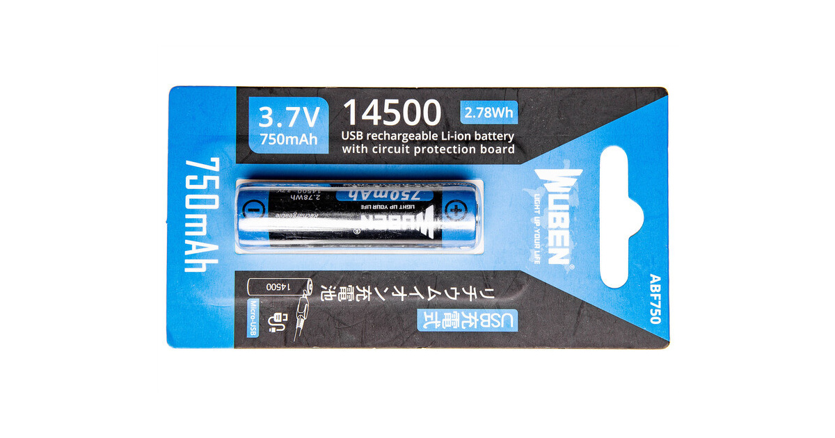 Baterie Wuben 14500 Li-Ion 750 mAh | Army shop Armed.cz