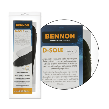 Stélky D-Sole Insole, Bennon, černé