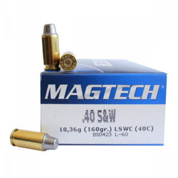 Pistolové náboje 40 S&W LSWC, 160 gr, 50 ks, Magtech