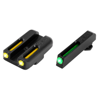 Mířidla TRUGLO TFO (Tritium/Fibre Optics) pro pistole Glock 42/43, žlutá/zelená