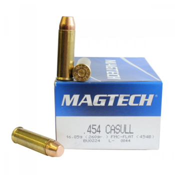 Revolverové náboje 454 Casull FMJ Flat, 260 gr, 20 ks, Magtech
