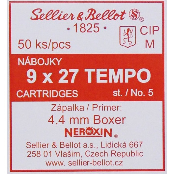 Jateční náboje 9/27 TEMPO, 50 ks, Sellier & Bellot