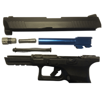 Tréninková laserová pistole, airsoft, Glock 19 červený laser (ASG Glock 19 Green Gas) Laser Ammo