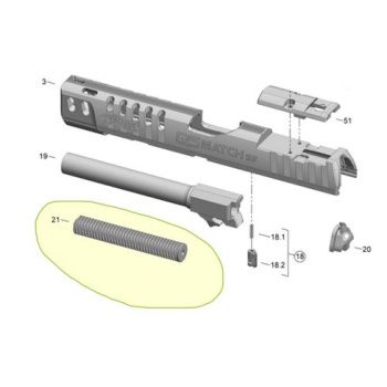 Vratná pružina pro Walther Q5 Match SF, sestava, Walther