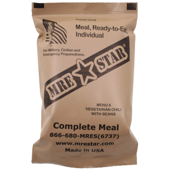 Vojenská potravinová dávka MRE Star Complete Meal, Vegetariánské chilli, MFH