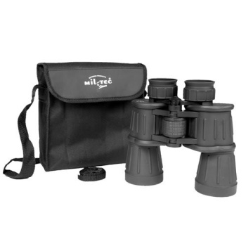 Dalekohled 7x50, pogumovaný, černý, Mil-Tec