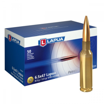 Puškové náboje 6,5 x 47 Lapua Open Tip Match SCENAR, 123 gr, 50 ks, Lapua