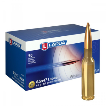 Puškové náboje 6,5 x 47 Lapua Open Tip Match SCENAR, 139 gr, 50 ks, Lapua