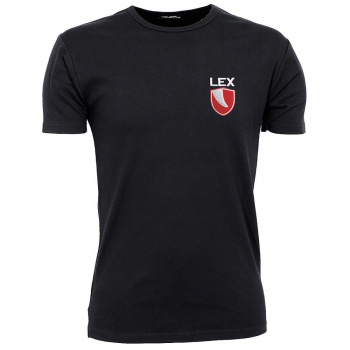 Pánské bavlněné triko s vyšívaným logem LEX, černé