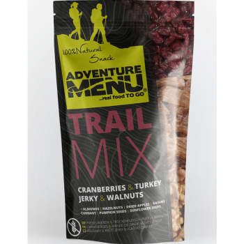Trail Mix - brusinka, krůtí jerky, vlašské ořechy, 100 g, Adventure Menu, kratší trvanlivost