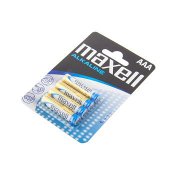 Nenabíjecí alkalinové baterie AAA, 4 ks Blistr, Maxell