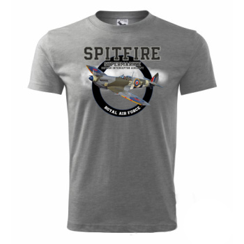 Tričko Supermarine Spitfire New, Striker, šedé, 2XL