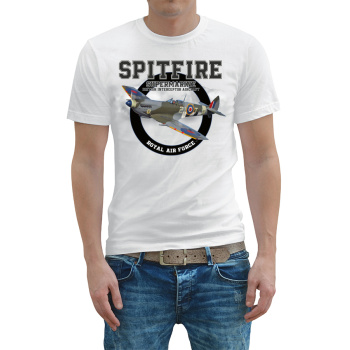 Tričko Supermarine Spitfire New, Striker, bílé, 2XL