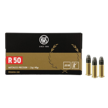 Malorážkové náboje 22 LR R 50, 40 gr, 50 ks, RWS