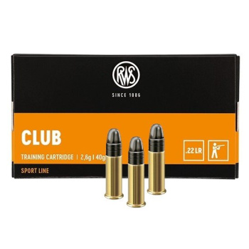 Malorážkové náboje 22 LR Club, 40 gr, 50 ks, RWS
