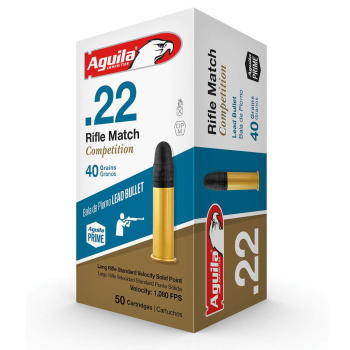 Malorážkové náboje 22 LR Rifle Match Competition SP, 40 gr, 50 ks, Aguila