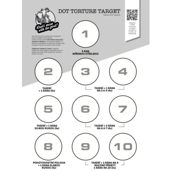 Střelecký terč Dot Torture Target, GOAT Industries, 10 ks