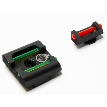 Pevná světlovodná mířidla FO, Zendl, pro Glock, průměr vlákna mušky 1,5 mm, muška červená, hledí zelené, set