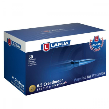 Náboje Lapua 6,5 Creedmoor Scenar-L, GB546, OTM, 8,80 g, 136 gr