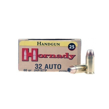 Pistolové náboje 7,65 mm Browning XTP Custom, Hornady, 60 gr, 25 ks
