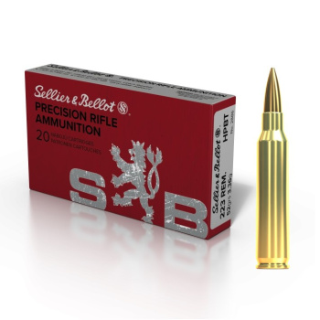 Puškové náboje 223 Rem. HPBT, 52 gr, 20 ks, Sellier & Bellot