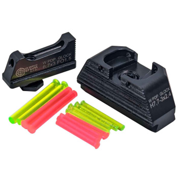Mířidla EVOSIGHT pro Walther PDP / Glock, muška světlovodná 6,7 mm / hledí světlovodné 7,7 mm