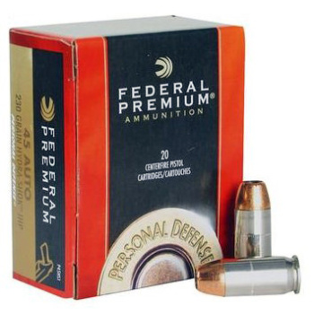 Kulové náboje 45 ACP, Hydra Shok JHP, 230 gr, 20 ks, Federal Premium