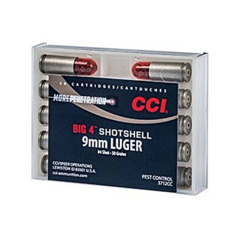 Pistolové náboje BIG 4 Shotshell 9mm Luger, 50GR, 10ks, CCI