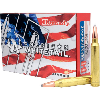 Puškové náboje 300 Win. Mag., American Whitetail, 150 gr, Interlock SP, Hornady