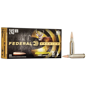 Puškový náboj Berger Hybrid Hunter, Premium, 243 Win., 95 gr, Federal