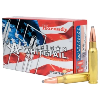 Puškové náboje 308 Win., American Whitetail, 150 gr, Interlock SP, Hornady
