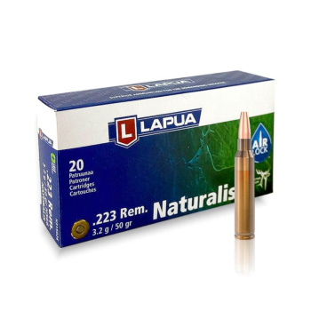 Puškové náboje 223 Rem NATURALIS, N566, 20 ks, 50 gr (3,2g), Lapua