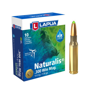 Puškové náboje 300 Win. Magnum NATURALIS, N558, Solid, 170 gr (11 g), Lapua