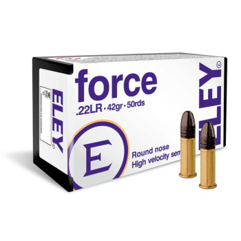 Malorážkové náboje 22 LR Force, LRN, 42 gr (2,7 g), 50 ks, Eley