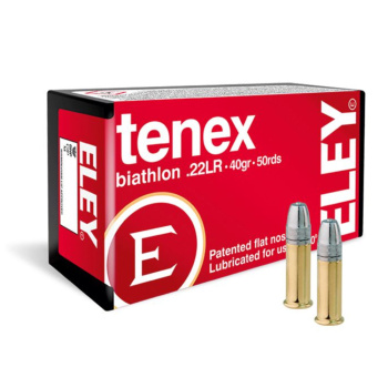 Malorážkové náboje 22 LR Tenex Biathlon, LRN, 40 gr (2,56 g), 50 ks, Eley