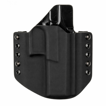 Kydex pouzdro pro CZ P10 SC, pravé, pol. swtg., černá/černá, Speedloops 40 mm, RH Holsters
