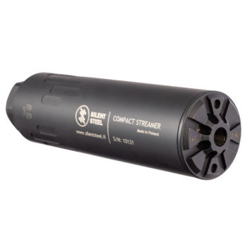 Tlumič Compact Baffle Streamer, 5/8" x 24 UNEF, Silent Steel