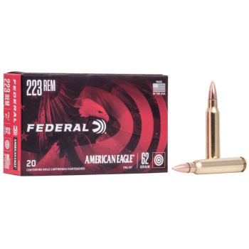 Puškové náboje American Eagle, 223 Rem., 62 gr (4,0 g), FMJBT, 20 ks, Federal