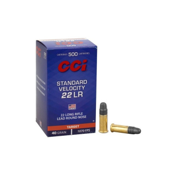 Malorážkové náboje Standard Velocity, .22LR, 40GR (2,6g), LRN, CCI