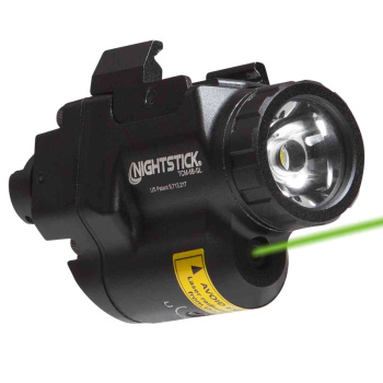 Taktická pistolová svítilna se zeleným laserem TCM-5B na rail (G43X, G48), 650 lm, Nightstick