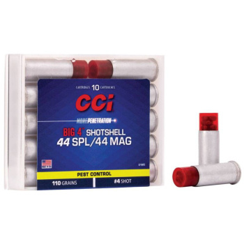 Náboj brokový CCI, Shotshell, 44 Rem. Mag., 110GR, broky č. 4