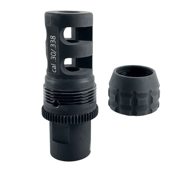 Úsťová brzda BoreLock, adaptér pro tlumiče Ase Utra, ráže .30 / .338 / 9 mm, závit M18x1mm bez pojistného kolíku (Sako, Blaser), zánovní