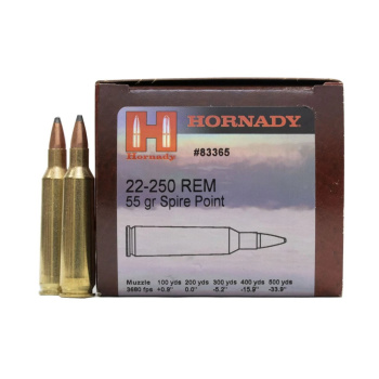 Náboj kulový .22.250 Rem., 55GR, 50ks, Hornady
