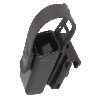 Rotační plastové pouzdro pro dvouřadý zásobník 9 mm Luger, ESP, MH-04-S, černé, s chlopní