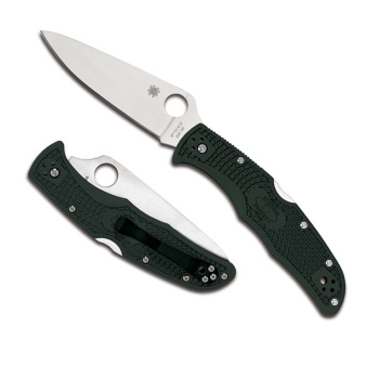 Nůž Spyderco Endura 4, hladké ostří, zelená rukojeť FRN, ocel ZDP-189