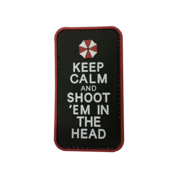 PVC nášivka  Keep Calm and Shoot 'Em