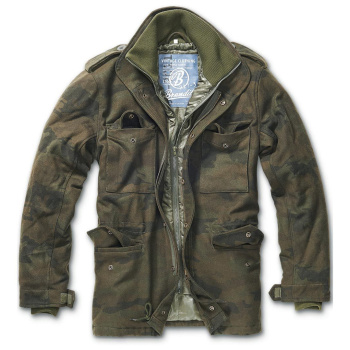Pánská bunda Brandit M-65 Voyager Wool Jacket, woodland, L