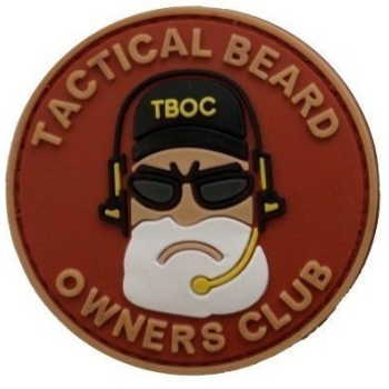 PVC nášivka Tactial Beard Owners Club, červená