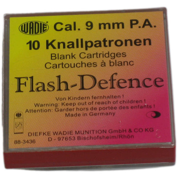 Flash-Defence náboj do plynové pistole, 9 mm P.A.K., Wadie, 10 ks